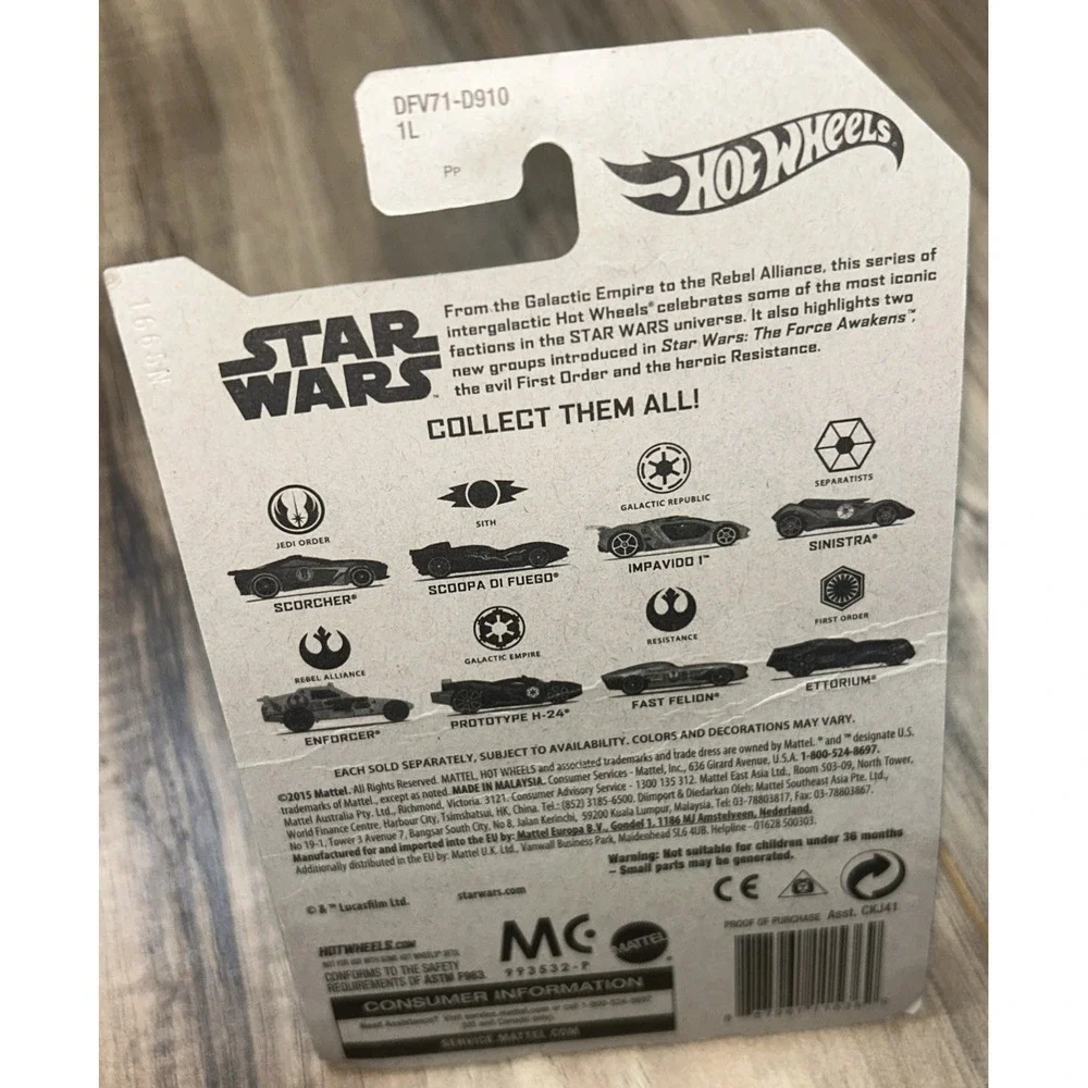 Hot Wheels Star Wars Impavido 1 Galactic Republic Diecast Car Mattel 2015‎ NEW!